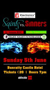 saints vs sinners fund raiser flayer